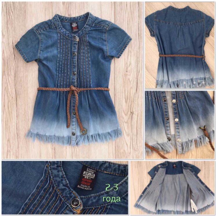 Рубашка-платье Zara (2-3 года) 0201д